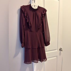 Express, burgundy dress, XS